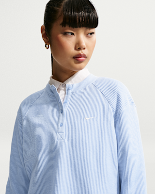 Женские  Nike Sportswear Chill Waffle Oversized Long-Sleeve Henley Top