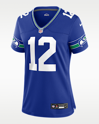 Женские джерси 12th Fan Seattle Seahawks Nike NFL Game Football Jersey для футбола