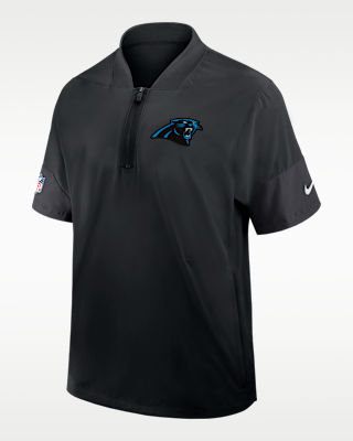 Мужская куртка Carolina Panthers Sideline Coach Nike NFL 1/2-Zip Short-Sleeve