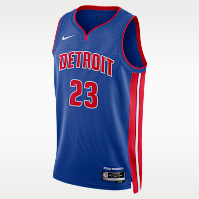 Jersey Nike Dri-FIT de la NBA Swingman para hombre Detroit Pistons Icon Edition