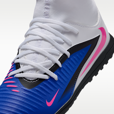 Tacos de fútbol para pasto sintético (turf) para niños grandes Nike Jr. Phantom 6 High Club