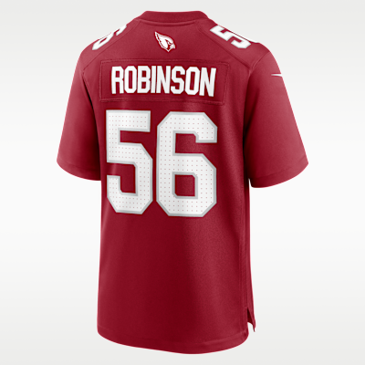 Jersey de fútbol americano Nike NFL Game para hombre Darius Robinson Arizona Cardinals