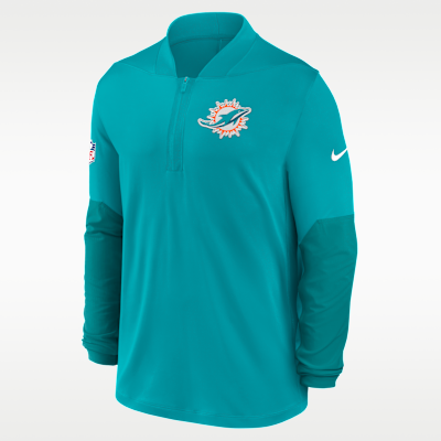 Miami Dolphins Feel The Pressure Men's Nike Dri-FIT NFL 1/2-Zip Top