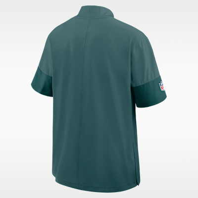 Philadelphia Eagles Sideline Coach Men's Nike NFL 1/2-Zip Short-Sleeve Jacket