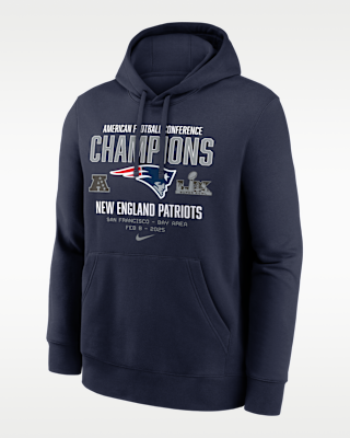 Мужское худи New England Patriots 2026 AFC Champions Team Nation Nike NFL Pullover Hoodie