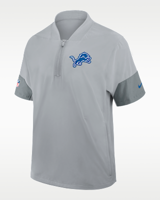 Мужская куртка Detroit Lions Sideline Coach Nike NFL 1/2-Zip Short-Sleeve