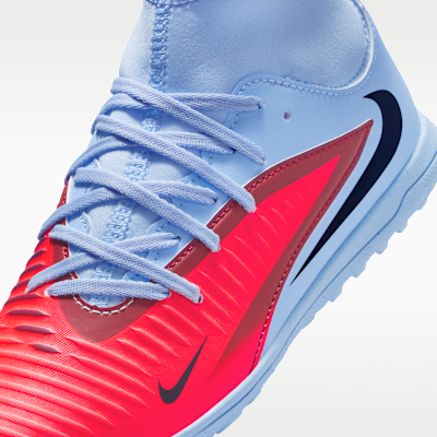 Tacos de fútbol para pasto sintético (turf) para niños grandes Nike Jr. Phantom 6 High Club