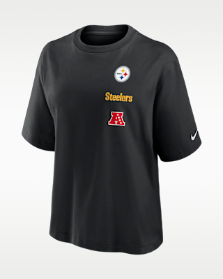 Женская футболка Pittsburgh Steelers Primetime Premium Essential Boxy Nike NFL
