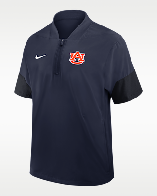 Мужская куртка Auburn Sideline Coach Nike College 1/2-Zip Short-Sleeve Hooded