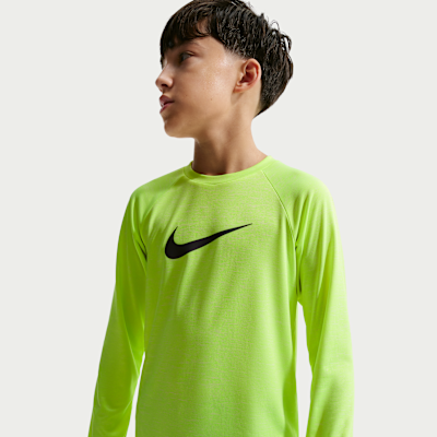 Nike Heather Big Kids' (Boys') Long-Sleeve Hydroguard Swim Shirt
