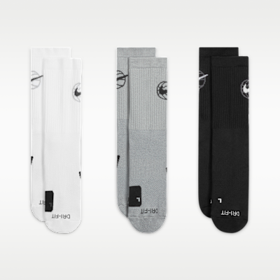 Nike Everyday Crew Basketball Socks (3 Pairs)