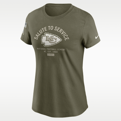 Playera Nike de la NFL para mujer Kansas City Chiefs Salute to Service Sideline