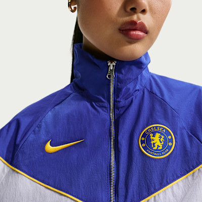 Nike Chelsea FC Windrunner Nike UV Dokuma Kadın Futbol Ceketi görsel 3