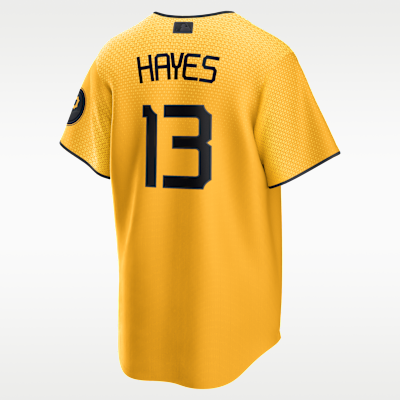 MLB Pittsburgh Pirates City Connect (Ke'Bryan Hayes) Men's Replica Baseball Jersey