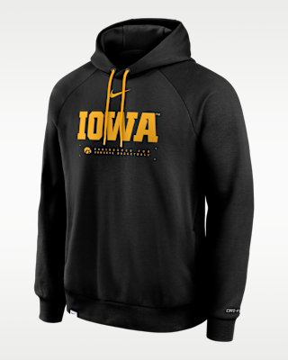 Мужское худи Iowa Courtside Basketball Practice Nike Dri-FIT Pullover Hoodie для баскетбола