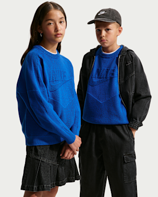 Детские Nike Sportswear Big Kids' Crew-Neck Sweater