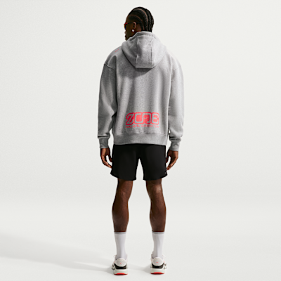 Nike Fleece Tam Boy Fermuarlı Kapüşonlu Erkek Koşu Üstü görsel 5