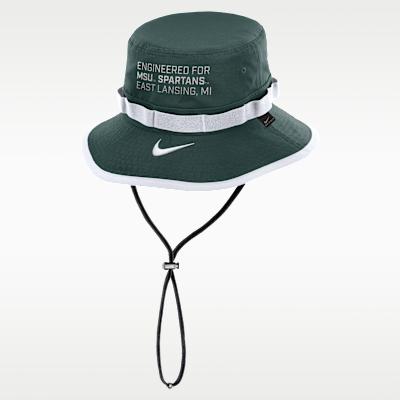 Gorro tipo pescador universitario Nike Dri-FIT para hombre Michigan State Sideline Apex Gameday Boonie