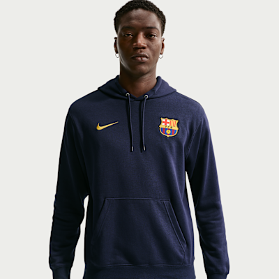 Nike FC Barcelona Club Nike Fransız Havlu Kumaşı Erkek Futbol Kapüşonlu Sweatshirt'ü
