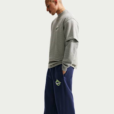 Nike Solo Swoosh Fleece Açık Paçalı Erkek Eşofman Altı görsel 4