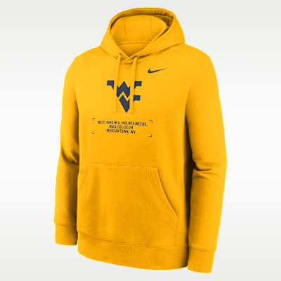 West Virginia Club Basketball 2-Hit Men's Nike College Pullover Hoodie