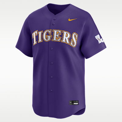 LSU Wordmark Men's Nike College Limited Baseball Jersey