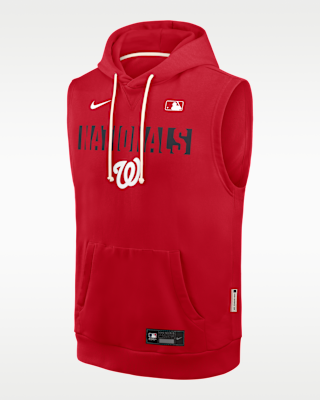 Мужское худи Washington Nationals Authentic Collection Standard Issue Nike Dri-FIT MLB Sleeveless Pullover Hoodie