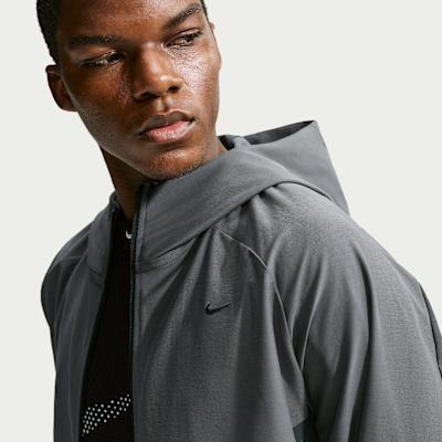 Nike Tech Shori Örgü Tam Boy Fermuarlı Windrunner Erkek Ceketi görsel 3