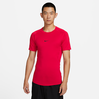 Nike Pro Dri-FIT Sıkı Kesimli Kısa Kollu Erkek Fitness Üstü