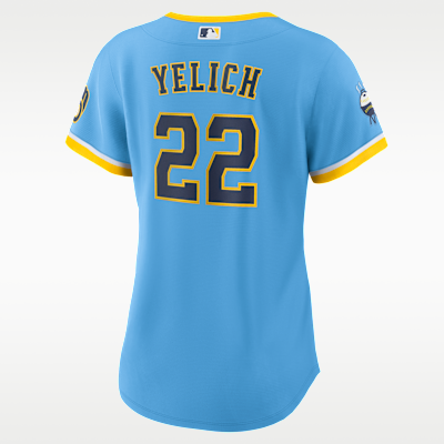 Jersey de béisbol Replica para mujer MLB Milwaukee Brewers City Connect (Christian Yelich)