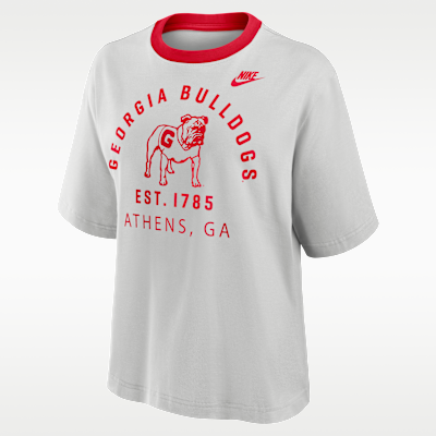 Georgia Legacy Arch Script Boxy Women's Nike College T-Shirt