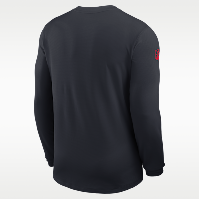 Houston Texans Sideline Coach Men's Nike Dri-FIT NFL Long-Sleeve Top