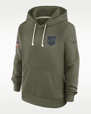 Женское худи Carolina Panthers Salute to Service Sideline Nike Dri-FIT NFL Pullover Hoodie