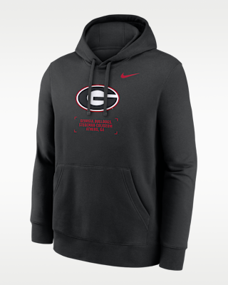 Мужское худи Georgia Club Basketball 2-Hit Nike College Pullover Hoodie для баскетбола
