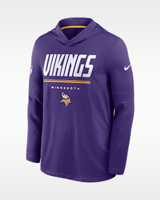 Мужские  Minnesota Vikings Sideline Nike Dri-FIT NFL Long-Sleeve Hooded Top