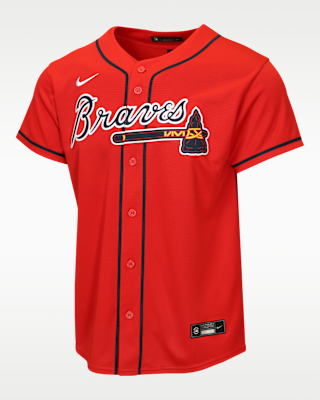 Детские джерси Ronald Acuña Jr. Atlanta Braves Big Kids' Nike MLB Replica Jersey
