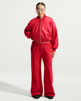Женские Nike Studio Fleece Medium Weight Mid-Rise Wide-Leg Pants