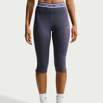 Nike Sportswear Chill Jersey Yüksek Belli Sıkı Kesimli Kadın Kapri Tayt görsel 2