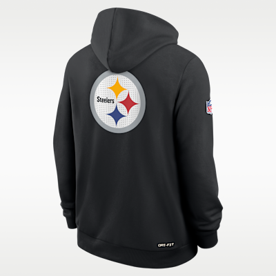 Sudadera con gorro Nike Dri-FIT de la NFL de cierre completo para hombre Pittsburgh Steelers Utility Player Sideline