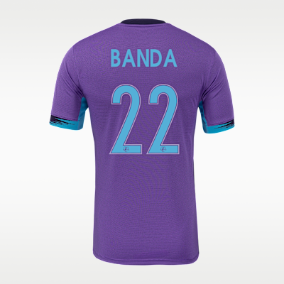 Jersey Nike Dri-FIT de la NWSL tipo réplica para hombre Barbra Banda Orlando Pride visitante Stadium