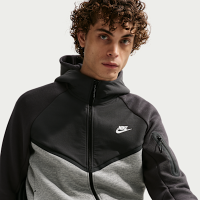 Nike Tech Fleece Windrunner Tam Boy Fermuarlı Erkek Ceketi görsel 3