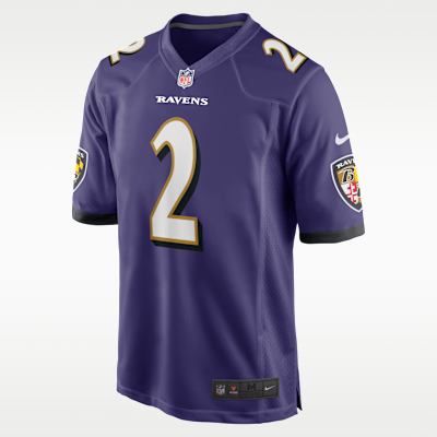 Jersey de fútbol americano Nike de la NFL Game para hombre Nate Wiggins Baltimore Ravens