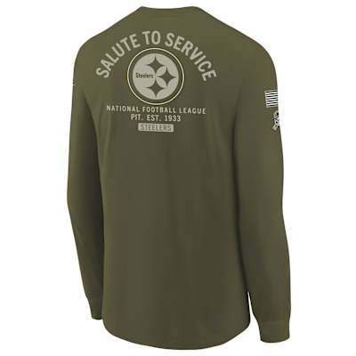 Pittsburgh Steelers Salute to Service Sideline Big Kids’ Nike NFL Long-Sleeve T-Shirt