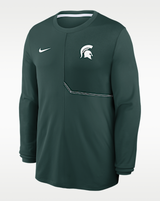 Мужские  Michigan State Sideline Coach Nike Dri-FIT College Long-Sleeve Top