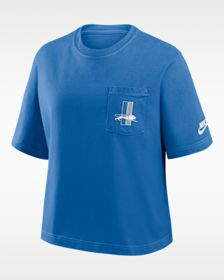 Женская футболка Detroit Lions Rewind Pocket Boxy Nike NFL