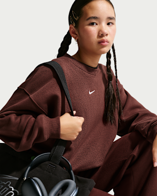 Детский свитшот Nike Sportswear Studio Big Kids' (Girls') Oversized Crew-Neck
