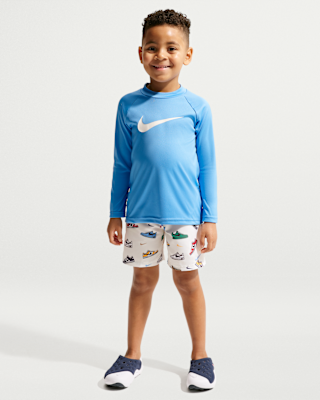 Детские шорты Nike Swim Little Kids' (Boys') Long Sleeve Top Short Set
