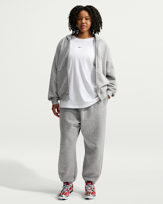 Женские Nike Studio Fleece Medium Weight Oversized High-Rise Cuffed Pants (Plus Size)