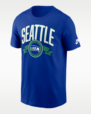 Мужская футболка Seattle Seahawks Rewind Front And Back Hit Essential Nike NFL