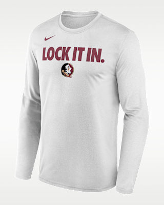 Мужская футболка Florida State 2026 On-Court Bench Nike Dri-FIT College Long-Sleeve